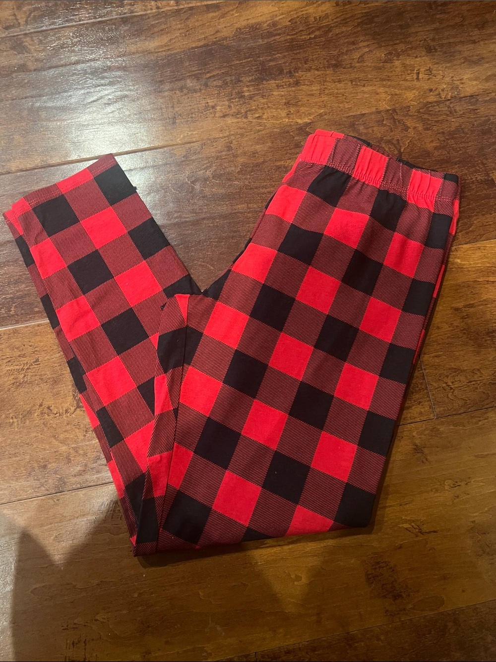 No Boundaries Red and Black Buffalo Plaid Leggings